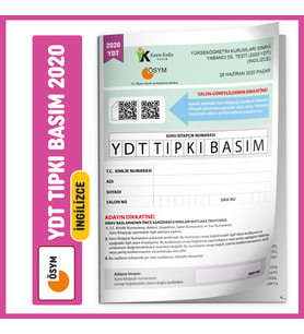 2020 YKS YDT İngilizce ÖSYM Çıkmış Soru Tıpkı Basım Türkiye Geneli Deneme Sınavı (Beyaz)