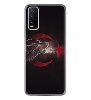 Vivo Y11S Kılıf Desenli Silikon Kurt ve Ay Yıldız 1403
