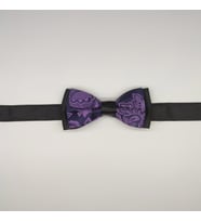 MORDİNO Lila Çiçekli Siyah Çocuk Papyon (Çok Renkli)