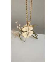Çelik Kadın Kolye ÇELİK YONCA KOLYE KADIN 316L KARARMAZ RENK GARANTİLİDİR 14 K GOLD 60 CM İSİM YAZILABİLİR
