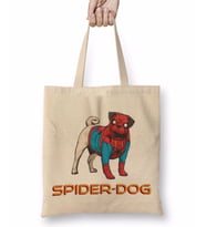 Spider Dog Pug Köpek Bez Çanta Uzun Saplı