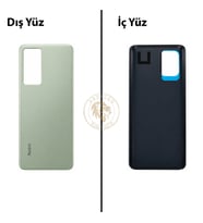 Redmi K60 Yeşil Arka Pil Kapağı Batarya Kapağı Lazer Kesim Back Cover