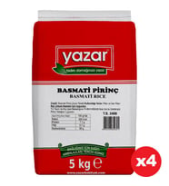 Yazar Basmati Pirinç 5 Kg x 4 Paket