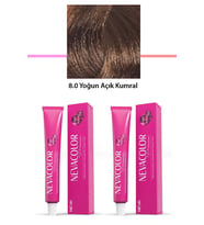 2 li Set Premium 8.0 Yoğun Açık Kumral - Kalıcı Krem Saç Boyası 2 X 50 g Tüp