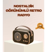 Retro Bluetooth Radyo – Nostaljik Tasarım, Tf Kart Ve Usb Destekli