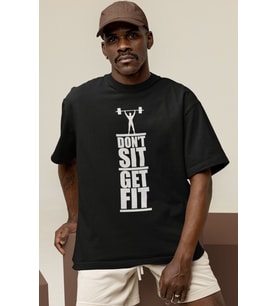 Tasarım Fitness Bodybuilding Sporcu Gym Baskılı Unisex Oversize Tişört