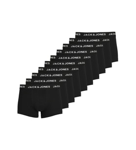 JACK JONES 10 lu Pamuklu Erkek Boxer 12189937 (Siyah)