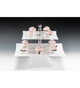 POLYCARBONAT TEPSİLİ 2 KATLI TEŞHİR STANDI(25-35 CM )