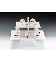 POLYCARBONAT TEPSİLİ 2 KATLI TEŞHİR STANDI(25-35 CM )
