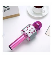 Bluetooth Karaoke Mikrofon Ws-858 Taşınabilir Kablosuz Hoparlörlü Karaoke Mikrofonu Çocuk Ve Yetişkin Uyumlu Pembe