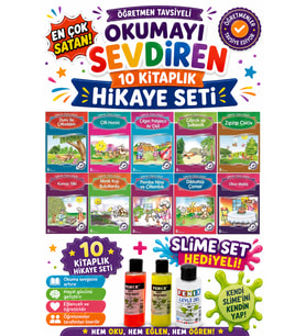 2.Sınıf Öğretmen Tavsiyeli Okumayı Sevdiren 32 Sayfa 10 Kitaplık Hikaye Seti (Slime Set Hediyeli)
