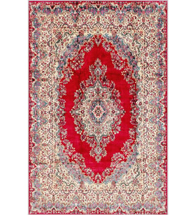 Eliana Home Baskılı, Yıkanabilir Kaymaz Taban Salon Halısı LNA0782 100x150 cm (Kırmızı)