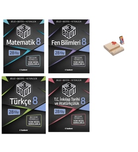 LGS 8. SINIF 3 BOYUT TÜM DERSLER 4LÜ SET
