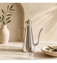 1 Litre Paslanmaz Çelik Sızdırmaz Yağdanlık - Damlatmaz Hassas Döküm Ağızlı Ergonomik Çelik Yağdanlık