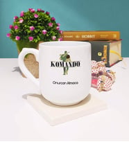 Komando Tasarımlı Kişiye Özel Hediye Komando Kupa Bardak