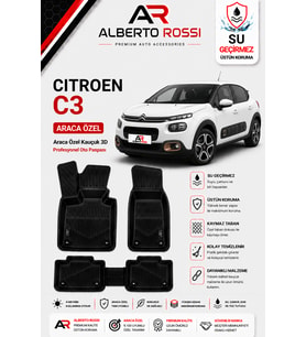CITROEN C3 AİRCROSS BENZİNLİ/HYBRID 2025 - 2026 Araca Özel Kauçuk 3D Profesyonel Oto Paspası