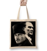 Atatürk 02 Bez Çanta Uzun Saplı