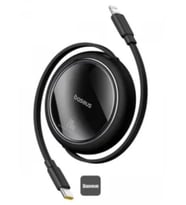 Baseus P10364501111-00 Free2Pull Makaralı Şarj Kablosu USB-C-Lightning 20W 1m