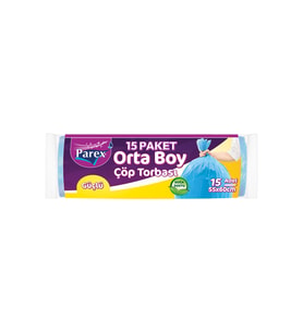 Güçlü Çöp Torbası Orta Boy 15'li 55 x 60 cm 15 Paket