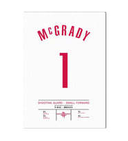 Tracy McGrady Forma Kanvas Tablo 40x55cm NBA Houston Rockets Jersey