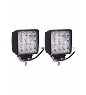 2 Adet 16 Led Off Road Kare Çalışma Lambası Sis Lambası Projektör Gündüz Farı 48 Watt