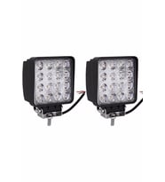 2 Adet 16 Led Off Road Kare Çalışma Lambası Sis Lambası Projektör Gündüz Farı 48 Watt