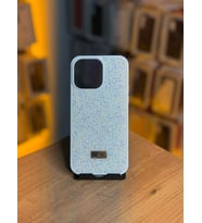 İPhone 14 Pro Max Uyumlu Taş Desenli Silikon Yumuşak Kılıf (Beyaz)