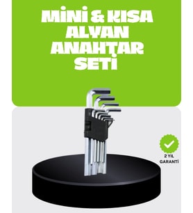 9 Parça Alyan Anahtar Seti Bisiklet Mobilya ve Otomotiv Uyumlu