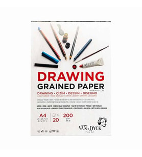 VAN DYCK A4 200gr 20YP DRAWING ÇİZİM BLOK DEFTERİ İNCE DOKULU VD20014