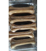Yenilebilir Pres Sığır Derisi Kemik Köpek Diş Kaşıyıcı Natural 12,5 cm(60-70 gr)-6 Adettir