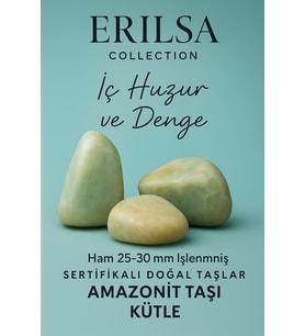 Sertifikalı Amazonit Taşı Kütle 20-30 mm – İç Huzur ve Dengeyi Destekleyen Doğal El Taşı (Çok Renkli)