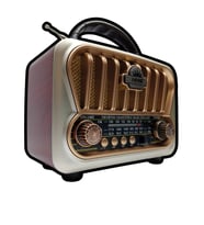 NS-09 Nostaljik Mini Radyo,tws Destekli.radyo Müzik Kutusu-radyo Müzik Çalar.18650 Li Pil (Gümüş)