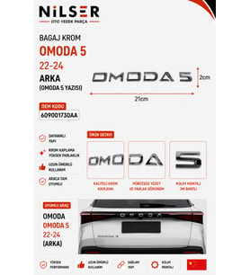 Chery Omod 5 Arka Yazı ( Omoda 5 ) 2022-2024