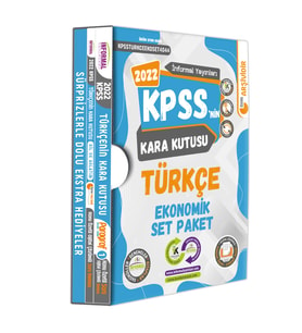 KPSSnin Kara Kutusu Türkçe Ekonomik Set Paket Konu Özetli Dijital Çözümlü Çıkmış