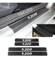 208 Karbon Kapı Eşiği Kaplama Sticker Yapıştırma (4 Adet) zz167