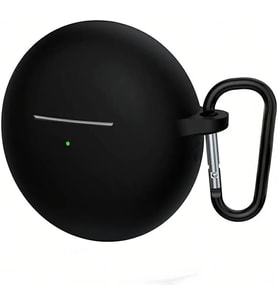 Huawei FreeBuds 7İ İle Uyumlu Yüksek Kalite Çizilmeye Dayanıklı Koruyucu Yumuşak Silikon Kulaklık Kılıfı Kancalı FB-7i (Siyah)