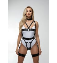 Mulvxbrf Brf02 Siyah Harness Takım Deri Tam Vücut Boyunluklu - Brf1378 (Mulvix)
