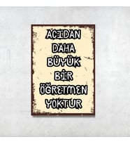 Anlamlı Sözler Yazılı MDF Duvar Panosu - 20x28 cm Vintage Tasarım Levha