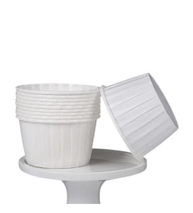Cupcake/Muffin /Suffle Kek Kapsülü Beyaz 50 Li