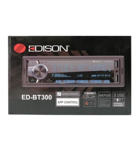 Edison ED-BT300 Oto Teyp MP3 Çalar/FM Radyo/USB/AUX/SD/BT/2 Amfi Çıkışlı/4*50W/APP Kontrol/Kumanda
