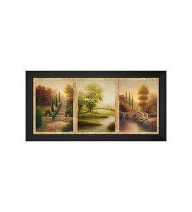 Manzara Temalı Kanvas Tablo 50 x 70 cm Siyah Çerçeve