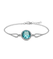 Gümüş Aquamarine Bayan Bileklik