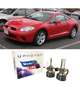 Mitsubishi Eclipse Led Xenon Uzun + Kısa Far Ampulü H4 Mono Yeni Seri Beyaz