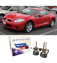 Mitsubishi Eclipse Led Xenon Uzun + Kısa Far Ampulü H4 Mono Yeni Seri Beyaz