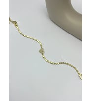 Çelik Gold Ezme Kalp Bileklik - 25-blk176