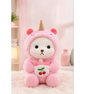 Puffy hug teddy kostümlü ayıcıklar 50 cm puffy kedi kostümlü, puffy stitch kostümlü ve puffy unicorn içecekli ayıcık