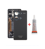 Xiaomi Redmi Note 13 Pro 4G Arka Pil Batarya Kapağ + B7000 Yapıştırcı - 23117RA68G 2312FPCA6G Uyumlu (Siyah)