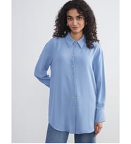 LCW Modest Mavi Kadın Gömlek Tunik