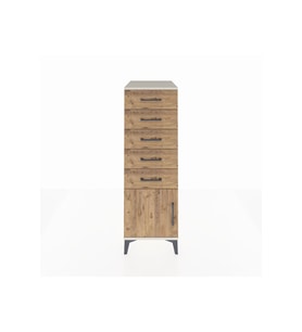 Kronos Dolap 5 Çekmeceli Tek Kapaklı 44x59x134 Aytaşı-Çam