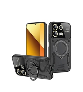 Newface Xiaomi Redmi Note 13 4G Kılıf Joy Lens Standlı Kapak - Siyah